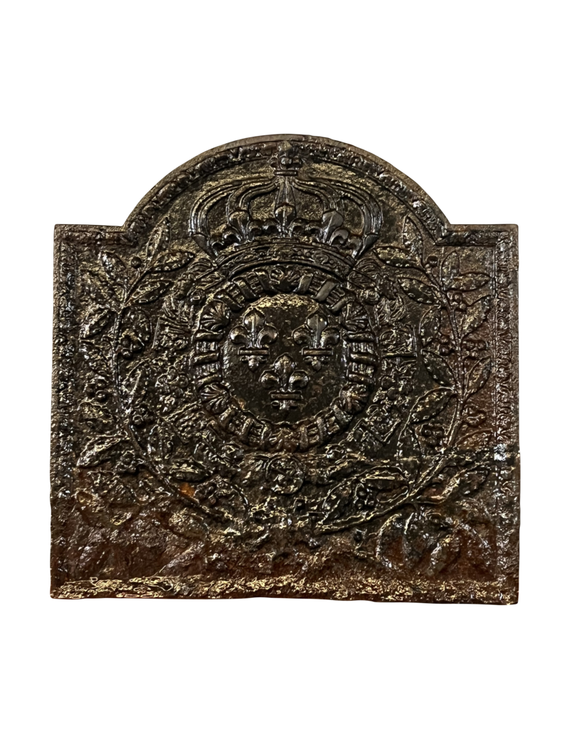 Plaque De Cheminée Avec Armoiries Du Roi De France