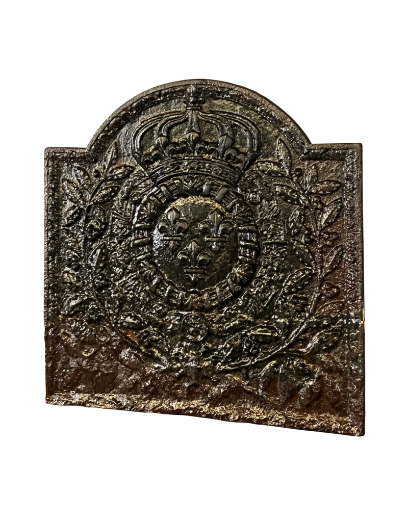 Plaque De Cheminée Avec Armoiries Du Roi De France