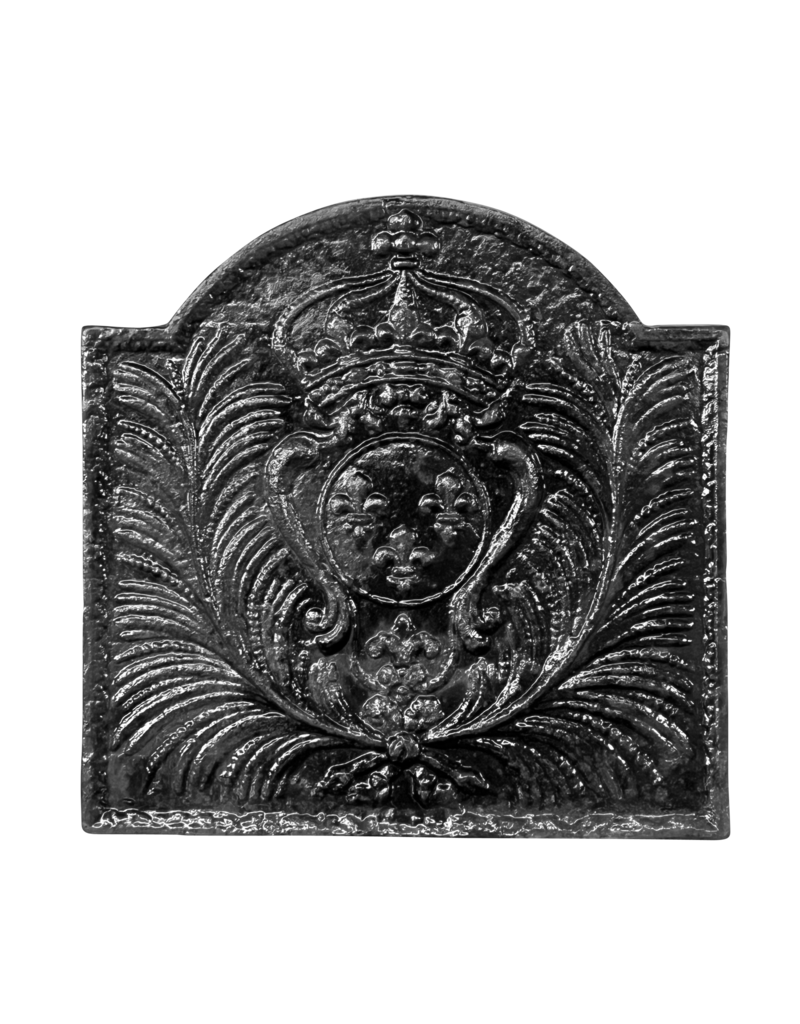 Plaque De Cheminée Avec Armoiries Du Roi De France