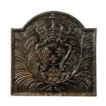 Maison Leon Van den Bogaert Fondo de chimenea con Escudo del rey de Francia.
