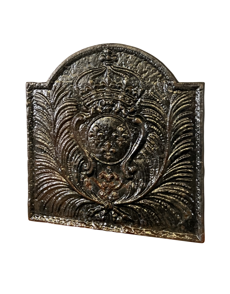 Maison Leon Van den Bogaert King Of France Coat Of Arms Fireplace Plate