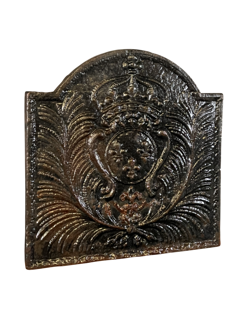 Plaque De Cheminée Avec Armoiries Du Roi De France