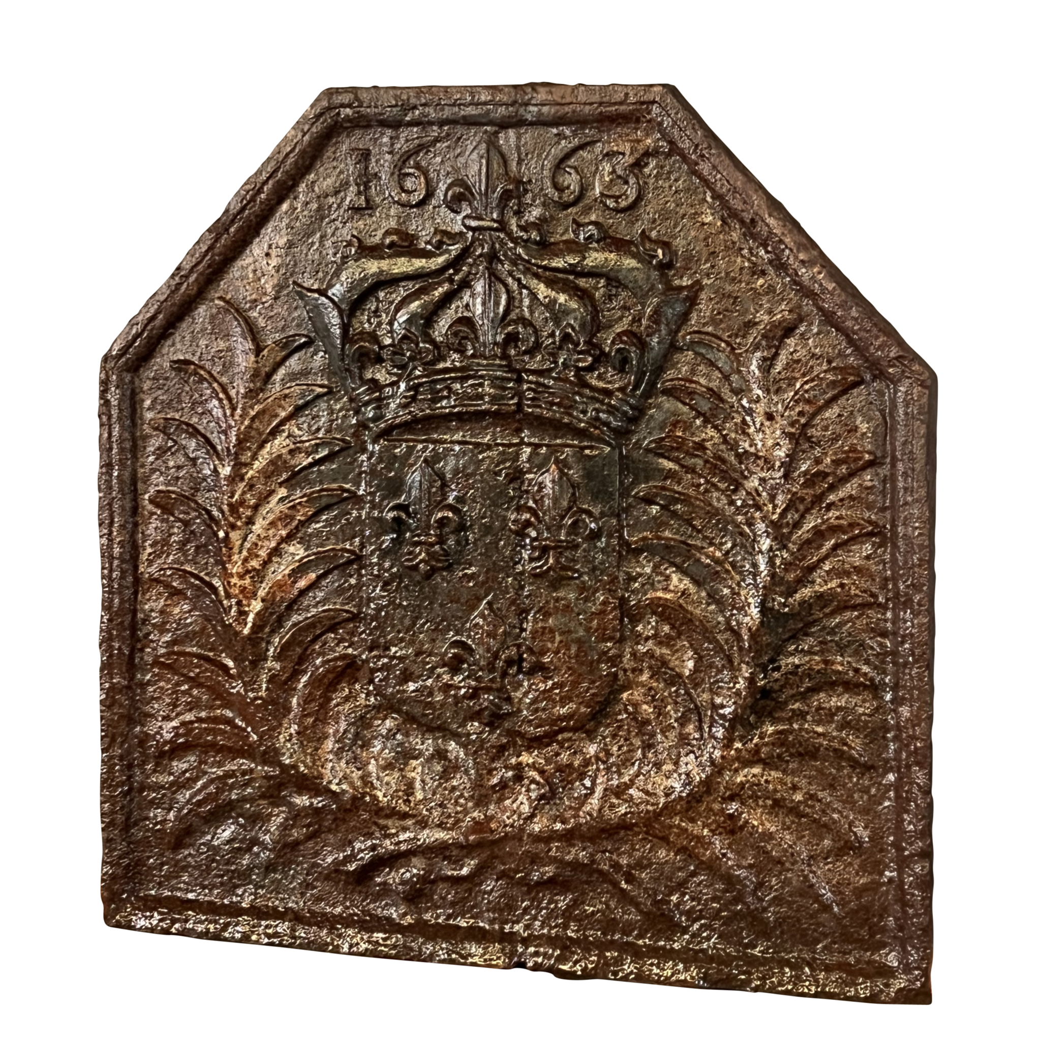 1663 French Royal And Divine Government Plate - The Antique Fireplace Bank