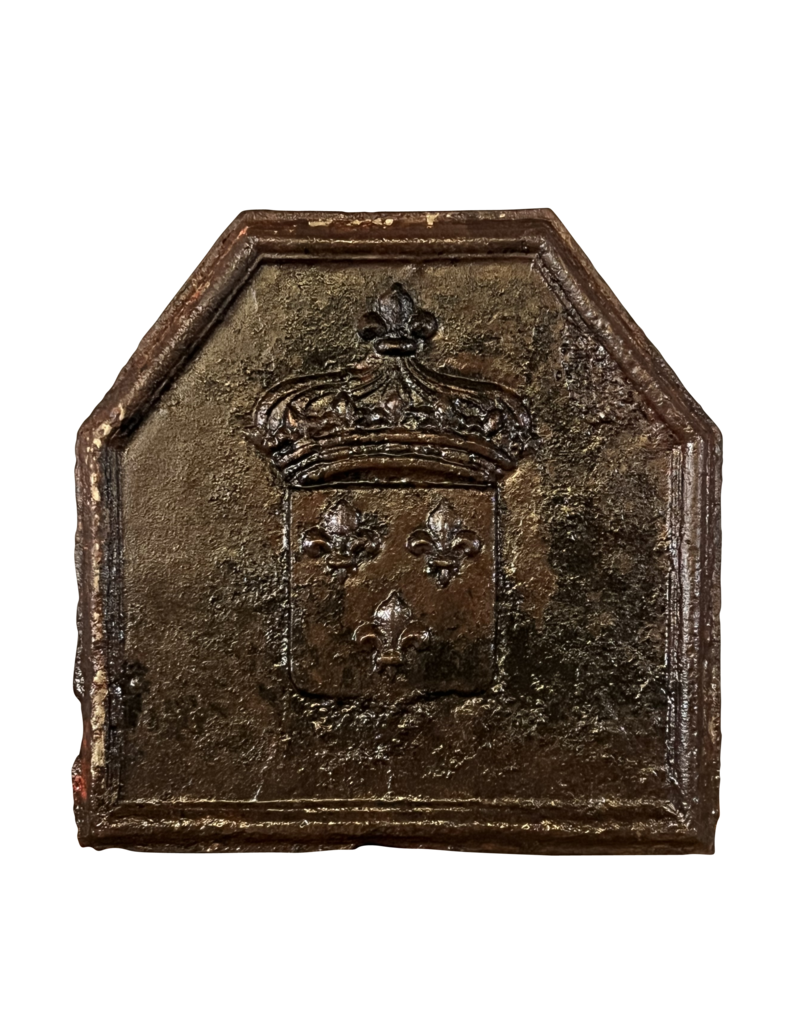 Maison Leon Van den Bogaert Uitzonderlijke Antieke Haardplaat Franse Koningswapen