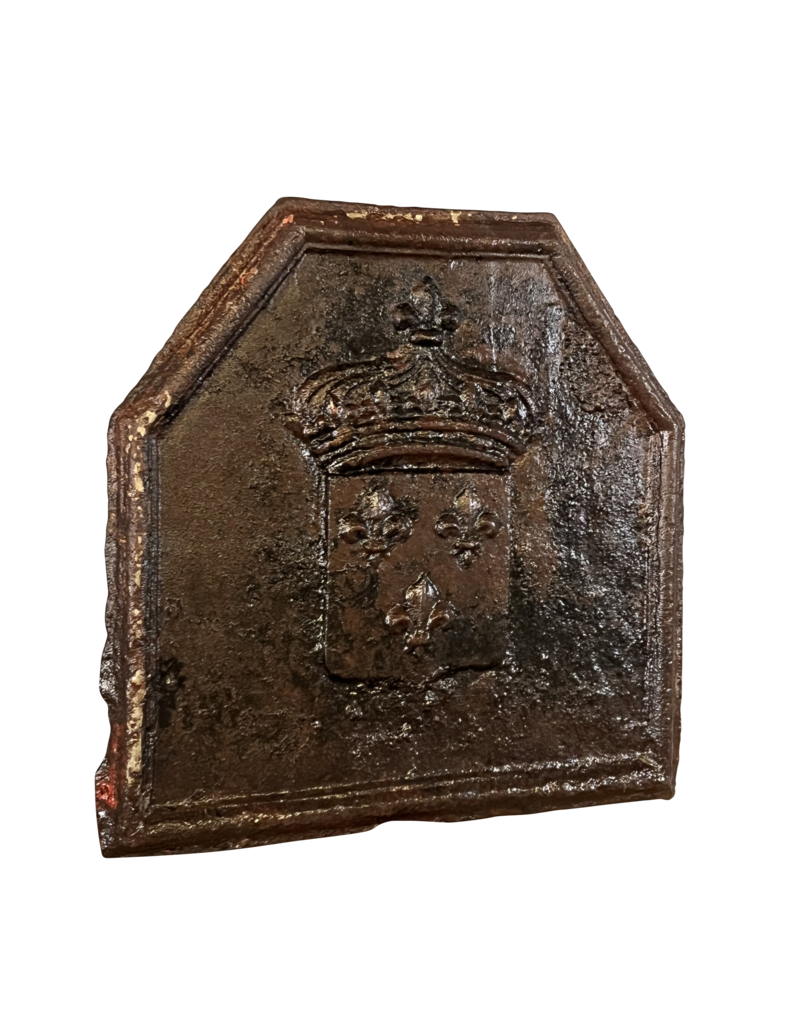 Maison Leon Van den Bogaert French Antiques Exceptional Fireback French Kings Coat Of Arms