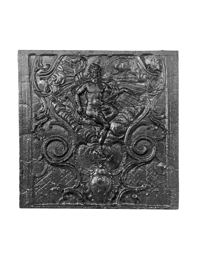 Rococo Fireback Or Wall Plate In Cast Iron