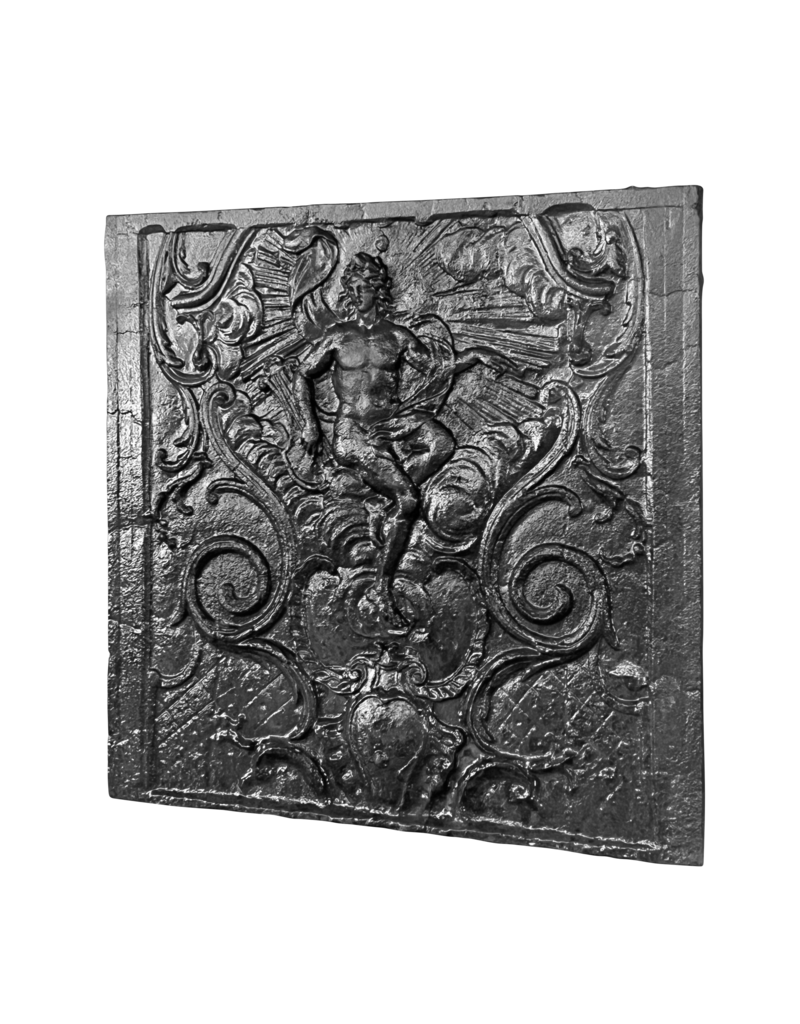 Rococo Fireback Or Wall Plate In Cast Iron