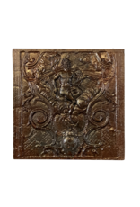 Rococo Fireback Or Wall Plate In Cast Iron