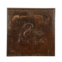 Maison Leon Van den Bogaert Plaque de cheminée cygne français