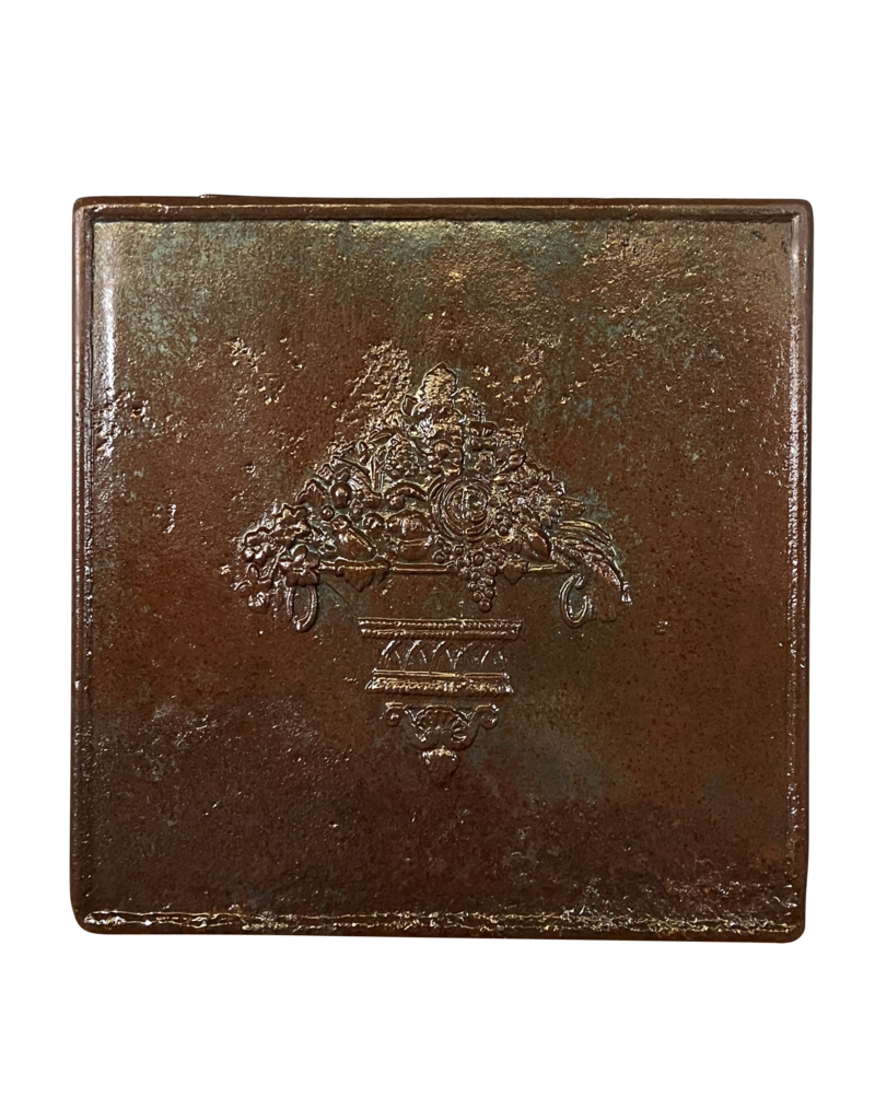 Maison Leon Van den Bogaert Floral Decor Plate In Cast Iron