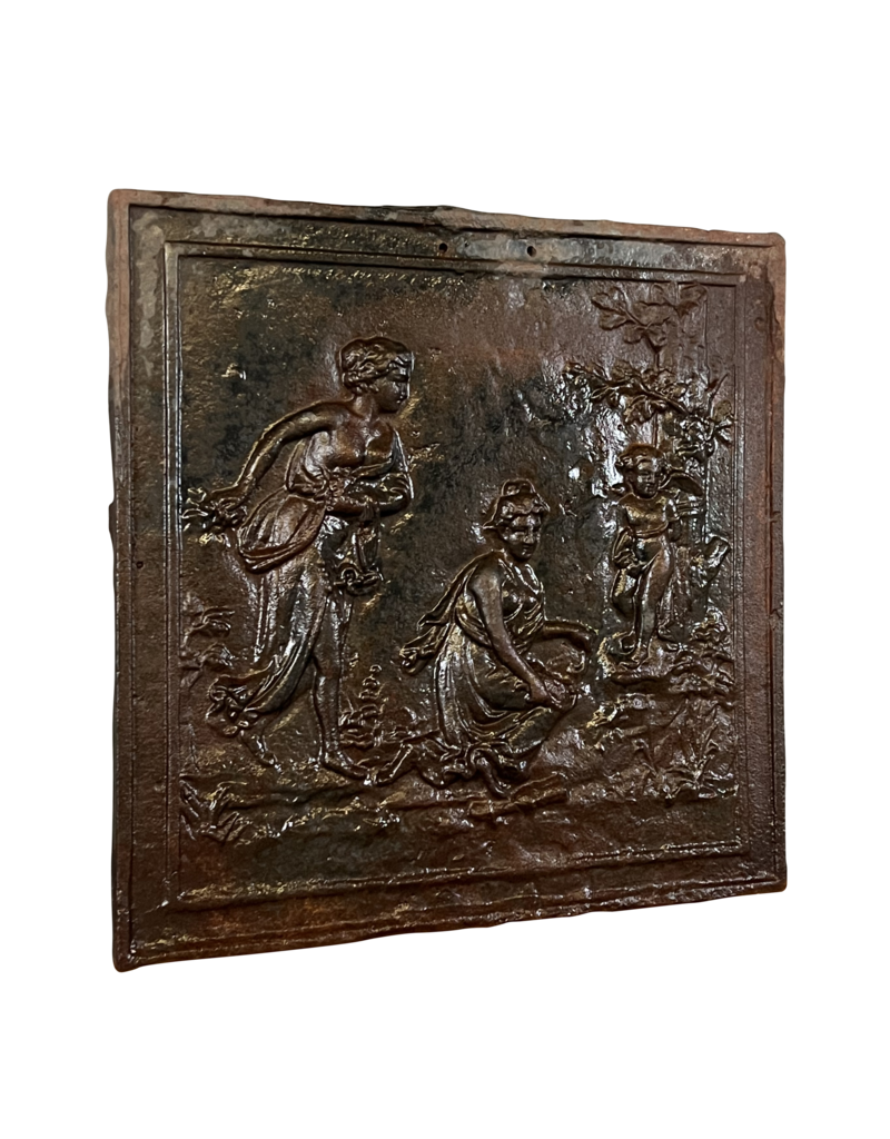 Maison Leon Van den Bogaert Antieke Romantische Wandbord In Gietijzer