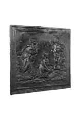 Maison Leon Van den Bogaert Antike romantische Wandplatte aus Gusseisen