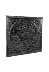 Maison Leon Van den Bogaert Quadratische Kaminplatte mit dem Wappen des französischen Königs