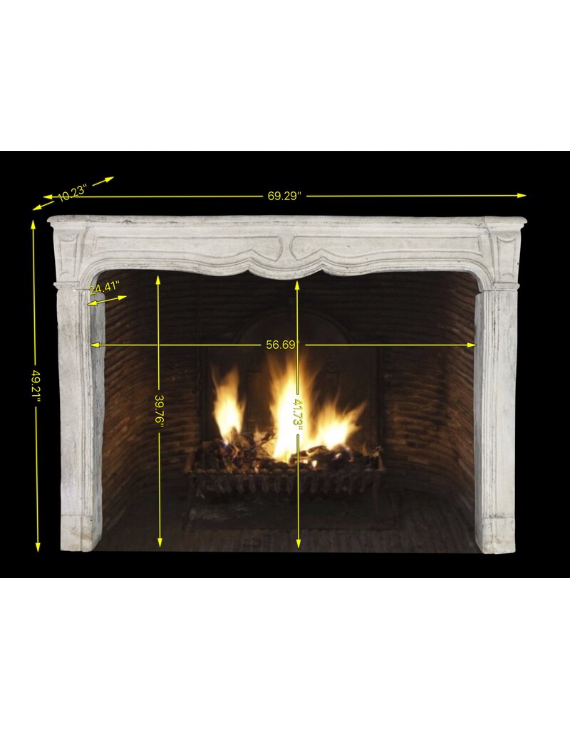 Maison Leon Van den Bogaert White Limewashed Stone Fireplaces