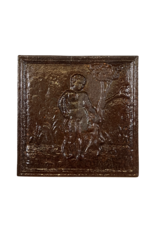 Maison Leon Van den Bogaert Kaminplatte aus Gusseisen mit Kind und Hund