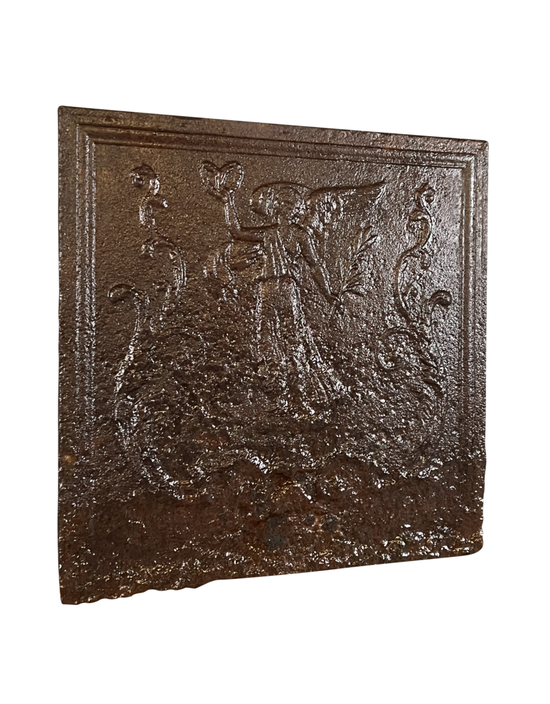 French Fireplace Plate In Cast Iron