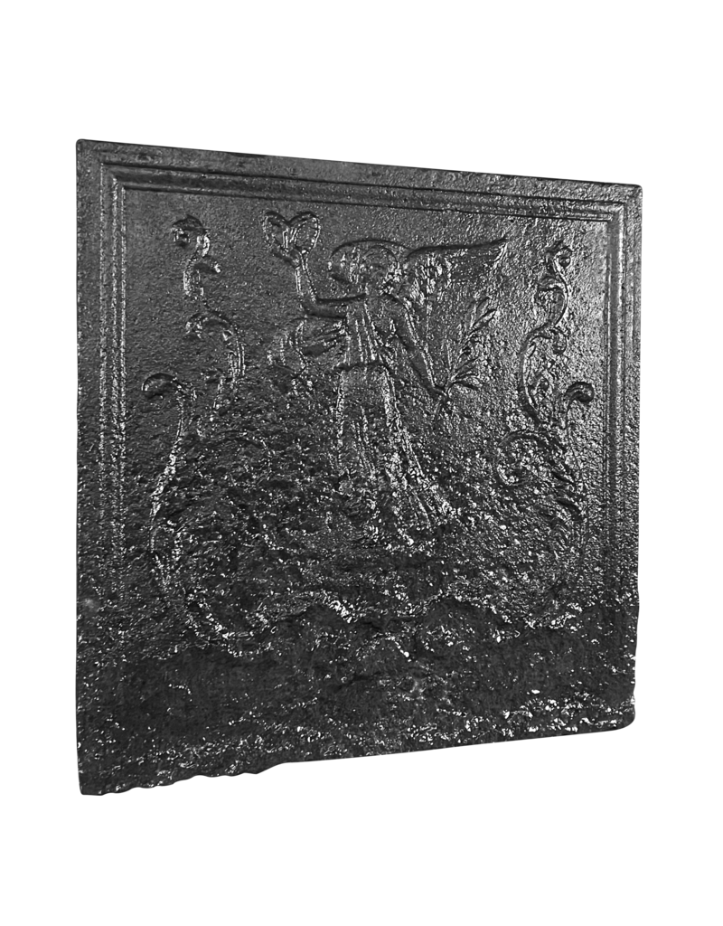 French Fireplace Plate In Cast Iron