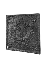 Maison Leon Van den Bogaert Rustikale Kaminplatte mit dem Wappen des Königs von Frankreich