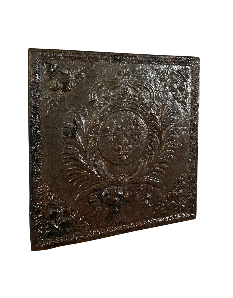 Plaque De Cheminée Récupérée Armoiries Du Roi De France