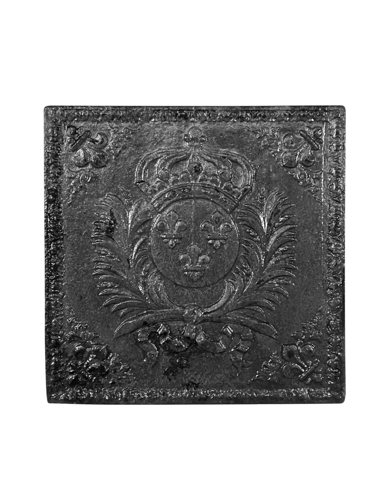 Plaque De Cheminée Récupérée Armoiries Du Roi De France