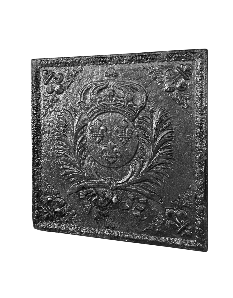 Maison Leon Van den Bogaert Wiedergewonnene Kaminplatte mit dem Wappen des Königs von Frankreich
