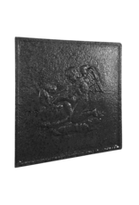 Maison Leon Van den Bogaert Kaminplatte aus Gusseisen mit Engel und Pferd