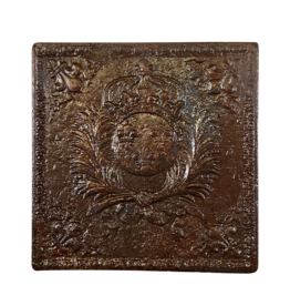 47 Cm Square Fire-Back King Of France