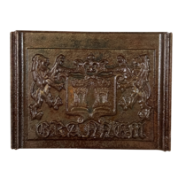 Maison Leon Van den Bogaert Elemento de chimenea de hierro fundido con Escudo