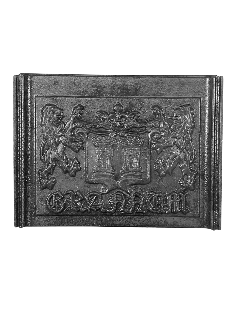 Maison Leon Van den Bogaert Kaminelement aus Wappen aus Gusseisen