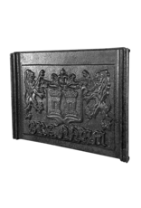 Maison Leon Van den Bogaert Kaminelement aus Wappen aus Gusseisen