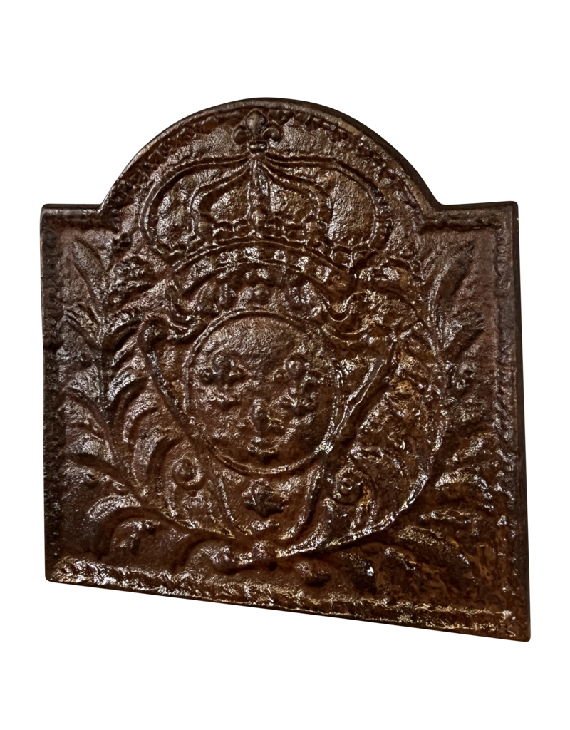 Plaque De Cheminée Classique Avec Armoiries Du Roi De France