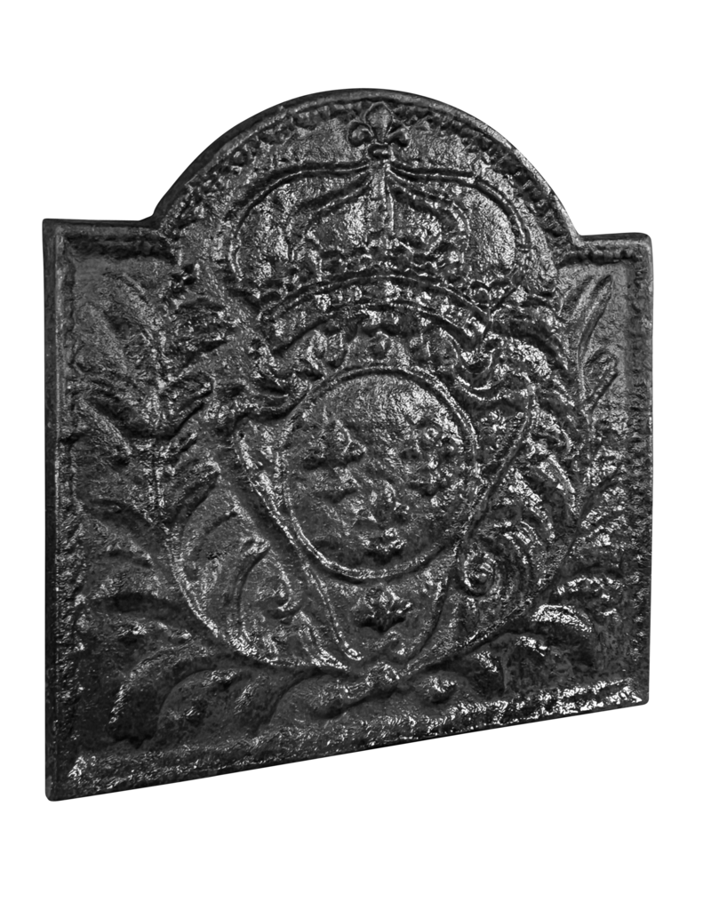 Plaque De Cheminée Classique Avec Armoiries Du Roi De France