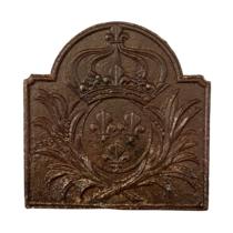 Maison Leon Van den Bogaert De koning van Frankrijk wandplaat gietijzer — 63 cm hoog
