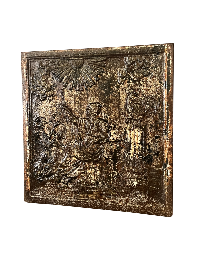 Plaque De Cheminée Anciennes Françaises Avec Patine