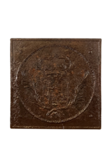 Maison Leon Van den Bogaert Plaque De Cheminée En Fonte Avec Armoiries Françaises