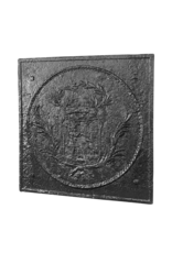 Maison Leon Van den Bogaert Firebacks Cast Iron Coat of Arms French