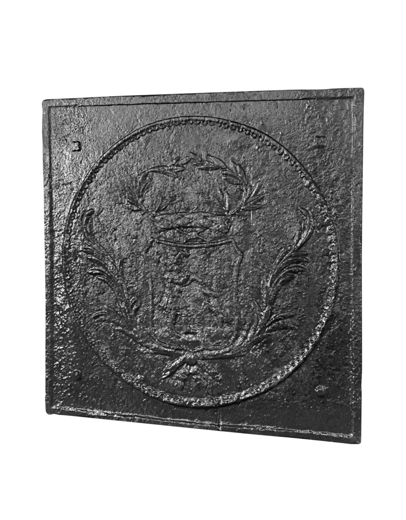Maison Leon Van den Bogaert Tableros De Chimenea De Hierro Fundido Con Escudo Francés