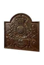Maison Leon Van den Bogaert Feuerplatte mit französischem Wappen des Königs von Frankreich