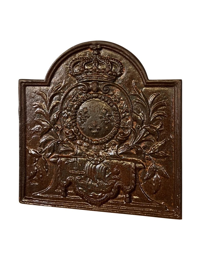 Maison Leon Van den Bogaert Plaque De Cheminée Avec Armoiries Du Roi De France