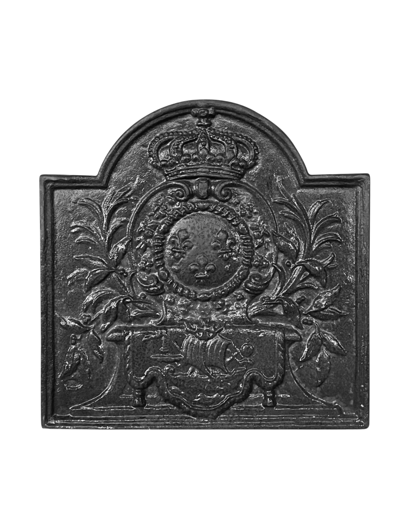 Plaque De Cheminée Avec Armoiries Du Roi De France