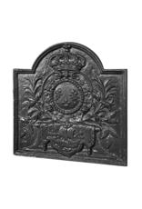 Maison Leon Van den Bogaert Feuerplatte mit französischem Wappen des Königs von Frankreich