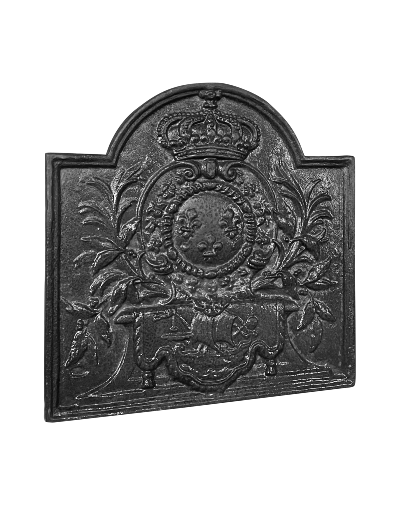 Plaque De Cheminée Avec Armoiries Du Roi De France