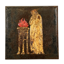 Maison Leon Van den Bogaert The Flame of Eternity Fireback in Cast Iron — 61 cm High