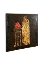 Maison Leon Van den Bogaert Plaque De Cheminée En Fonte La Flamme De L'éternité