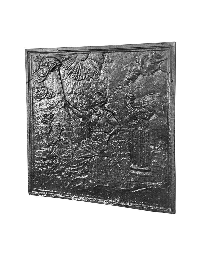 Maison Leon Van den Bogaert Plaque De Cheminée De France Avec Coq