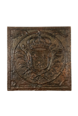 17th Century French Kings Coat Of Arms Fire-Plate