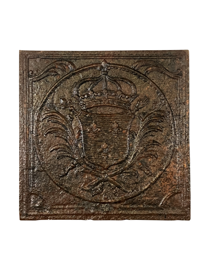 Plaque De Cheminée Avec Armoiries Rois De France