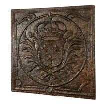 Maison Leon Van den Bogaert 17th Century French Kings Coat of Arms Fire-Plate — 64 cm High