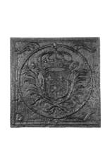 17th Century French Kings Coat Of Arms Fire-Plate