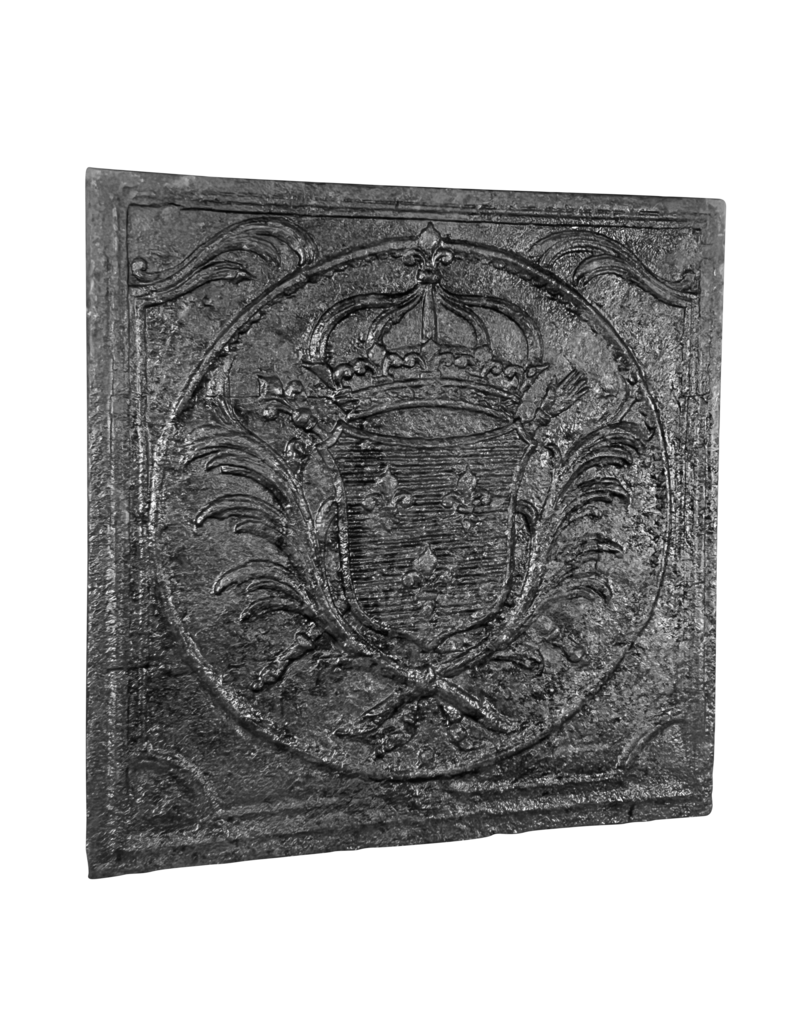 17th Century French Kings Coat Of Arms Fire-Plate